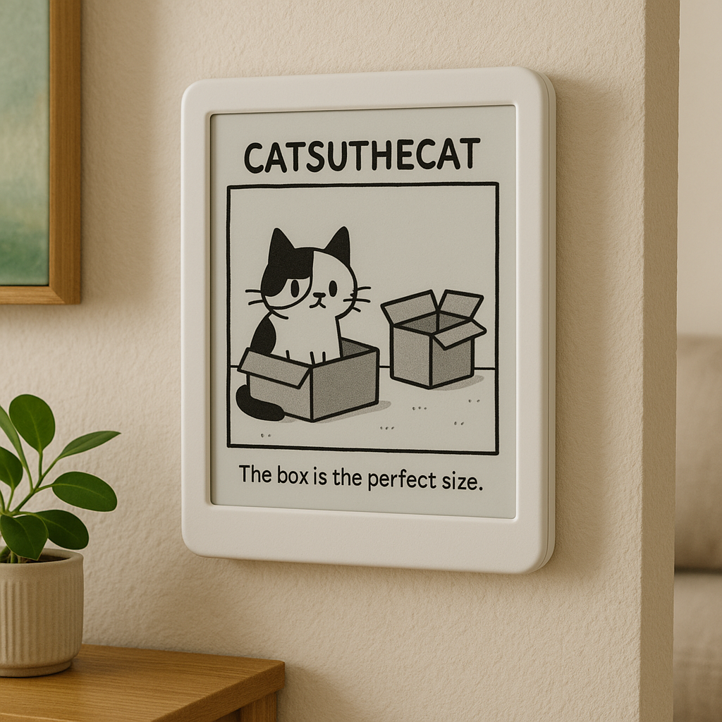🐾A Smile a Day: Cat Comic App for your InkyPanel