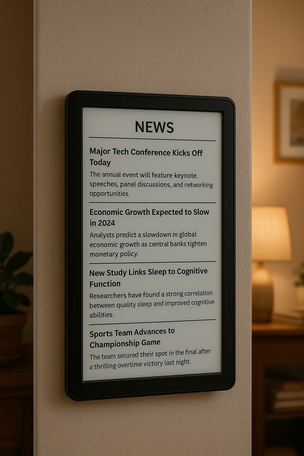 Calm Feeds: Our News Display App