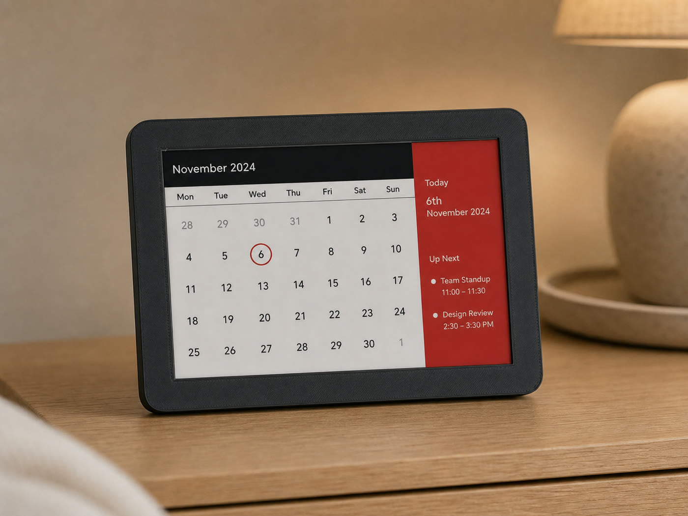 Calendar dashboard on InkyPanel