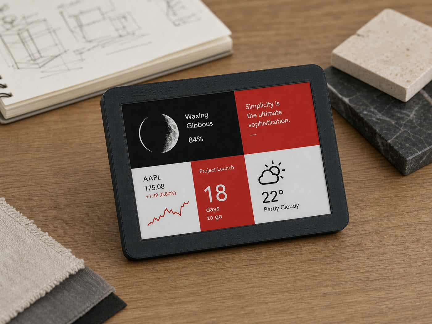 Custom dashboard layout on InkyPanel
