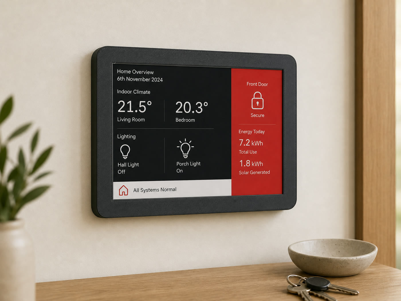 Smart Home dashboard on InkyPanel